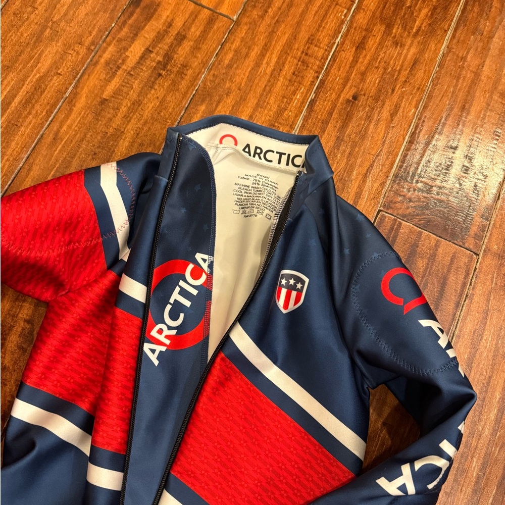 Arctica Red and Blue Ski Race suit
Adult Small